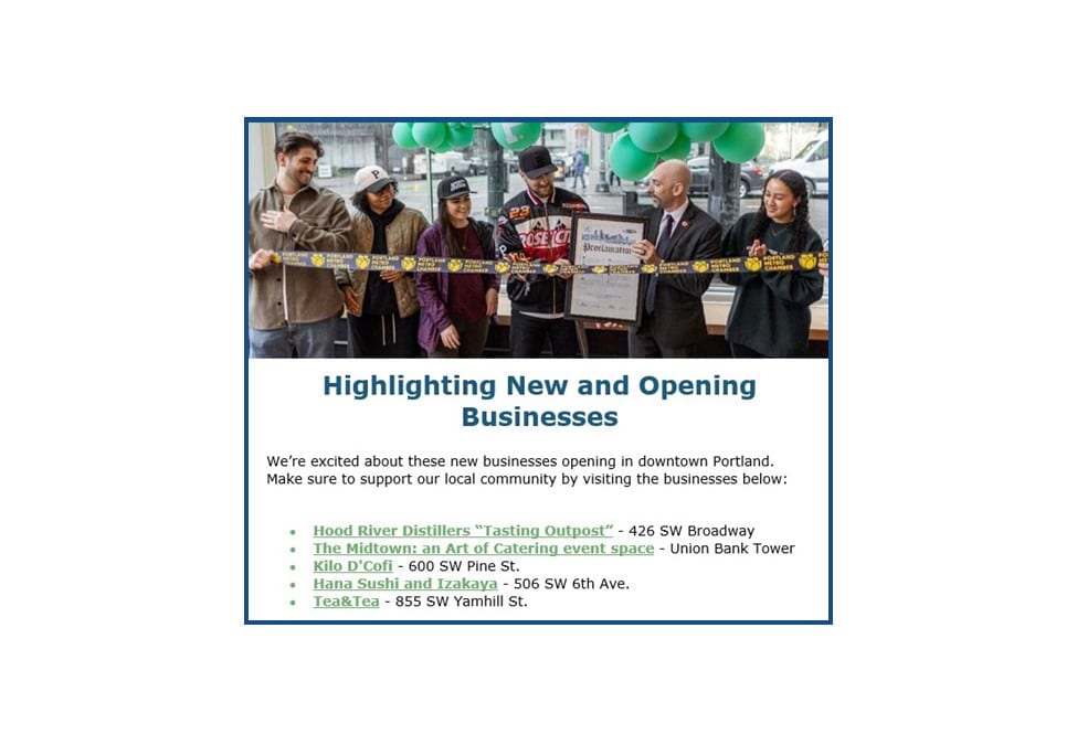 Most recently opened businesses