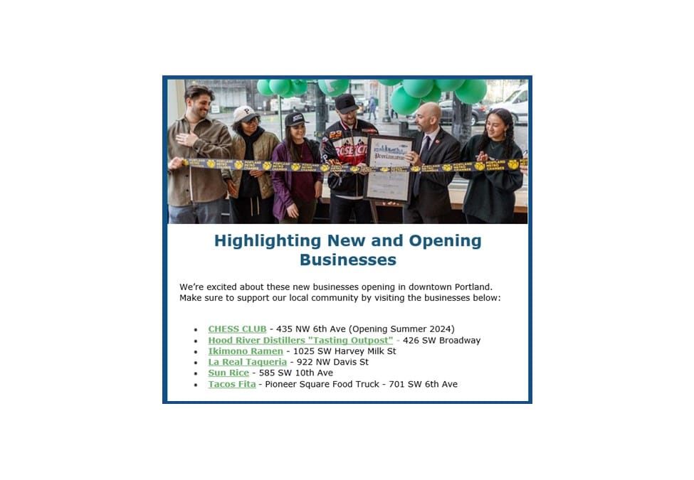 New and Opening Businesses